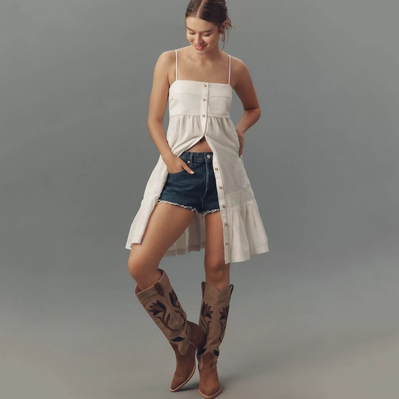 Anthropologie Dresses & Skirts - NWT Anthropologie Pilcro Ruffle-Hem Midi Dress Denim